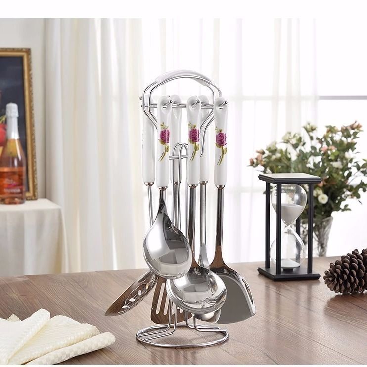 Seven-piece anti-scalding spatula and scoop