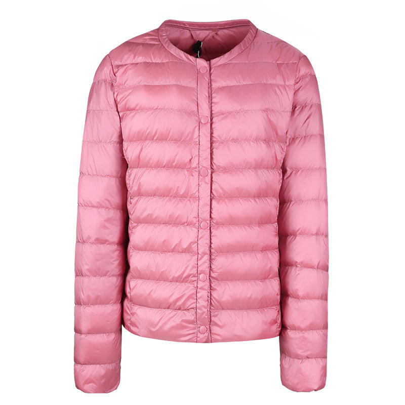 Down Jacket Women's Lightweight Collarless Fashionable All-match Short Coat