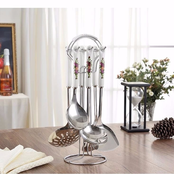 Seven-piece anti-scalding spatula and scoop