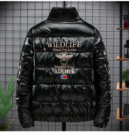 2021 New Men's Cotton-padded Jacket Plus Velvet Baseball Collar Cotton-padded Jacket Men's Parka Oversized Men Winter Jacket