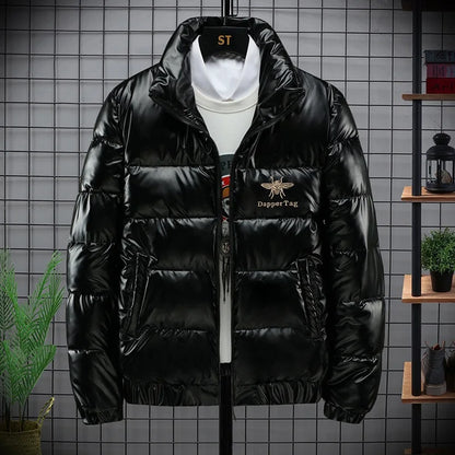 2021 New Men's Cotton-padded Jacket Plus Velvet Baseball Collar Cotton-padded Jacket Men's Parka Oversized Men Winter Jacket