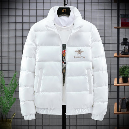 2021 New Men's Cotton-padded Jacket Plus Velvet Baseball Collar Cotton-padded Jacket Men's Parka Oversized Men Winter Jacket