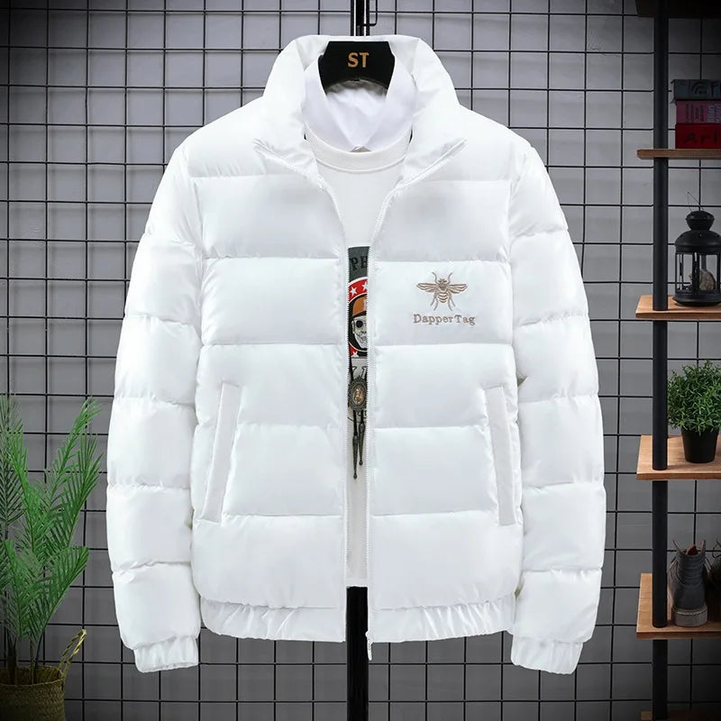 2021 New Men's Cotton-padded Jacket Plus Velvet Baseball Collar Cotton-padded Jacket Men's Parka Oversized Men Winter Jacket