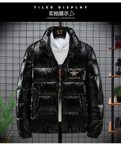 2021 New Men's Cotton-padded Jacket Plus Velvet Baseball Collar Cotton-padded Jacket Men's Parka Oversized Men Winter Jacket