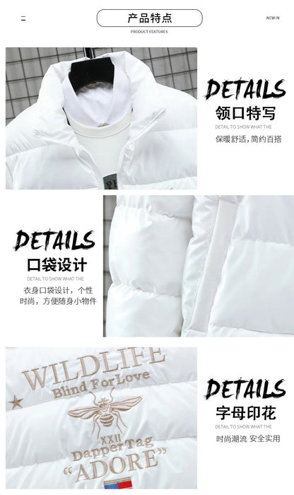 2021 New Men's Cotton-padded Jacket Plus Velvet Baseball Collar Cotton-padded Jacket Men's Parka Oversized Men Winter Jacket