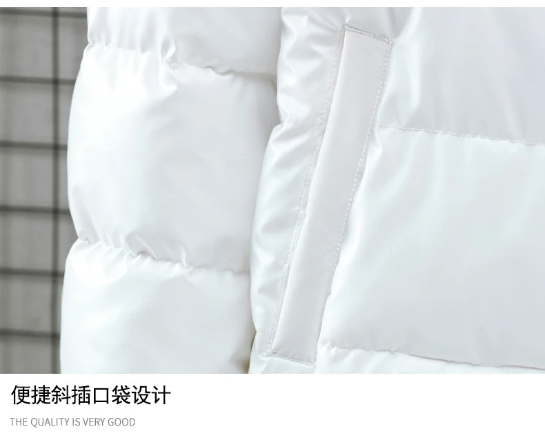 2021 New Men's Cotton-padded Jacket Plus Velvet Baseball Collar Cotton-padded Jacket Men's Parka Oversized Men Winter Jacket