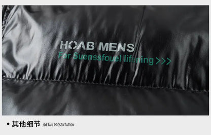 2025 Winter New High Quality Men's Bright Face Warm and Thick Windproof Down Cotton Coat Cotton Jacket Short Casual Comfortable