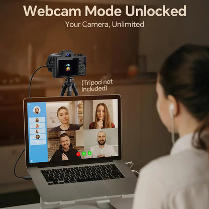 8K Digital Camera for Photography Autofocus WiFi 88MP Vlogging Camera with Dual-Lens 16X Digital Zoom Touch Screen Travel Camera