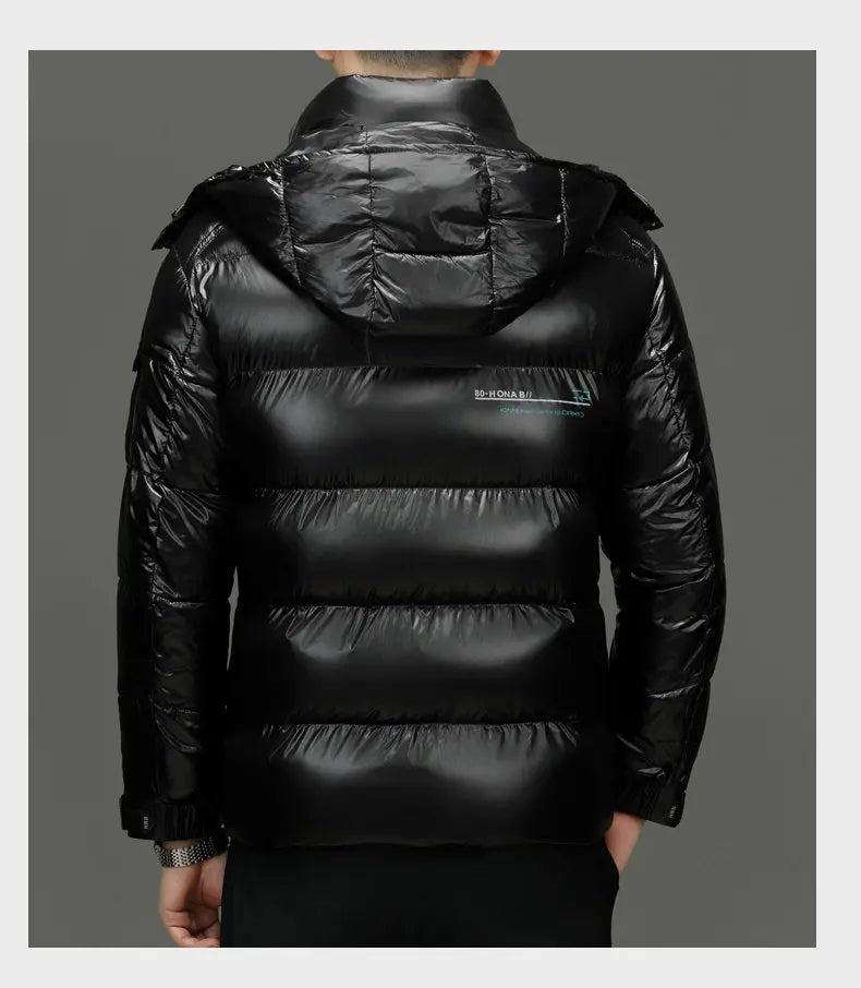 2025 Winter New High Quality Men's Bright Face Warm and Thick Windproof Down Cotton Coat Cotton Jacket Short Casual Comfortable