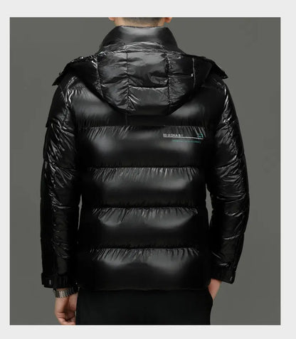 2025 Winter New High Quality Men's Bright Face Warm and Thick Windproof Down Cotton Coat Cotton Jacket Short Casual Comfortable