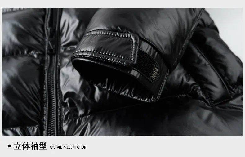 2025 Winter New High Quality Men's Bright Face Warm and Thick Windproof Down Cotton Coat Cotton Jacket Short Casual Comfortable