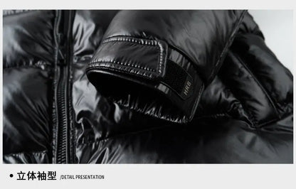 2025 Winter New High Quality Men's Bright Face Warm and Thick Windproof Down Cotton Coat Cotton Jacket Short Casual Comfortable