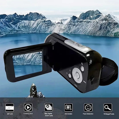 2.4 Inch HD Camera 1080P 16MP Digital Camera 2.4 Inch Rotatable Camcorder Video Recorder HD Video Camcorder