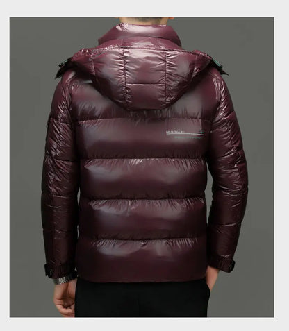 2025 Winter New High Quality Men's Bright Face Warm and Thick Windproof Down Cotton Coat Cotton Jacket Short Casual Comfortable