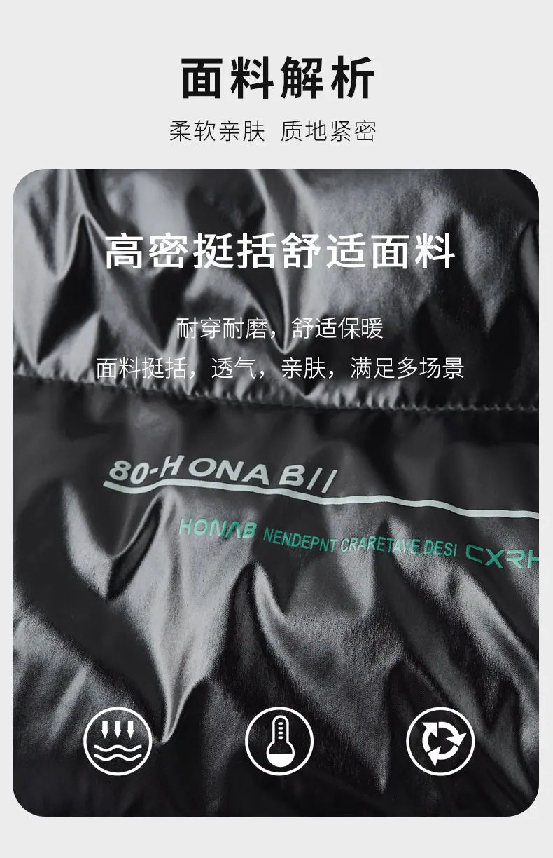 2025 Winter New High Quality Men's Bright Face Warm and Thick Windproof Down Cotton Coat Cotton Jacket Short Casual Comfortable