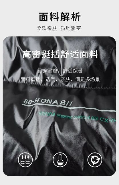 2025 Winter New High Quality Men's Bright Face Warm and Thick Windproof Down Cotton Coat Cotton Jacket Short Casual Comfortable