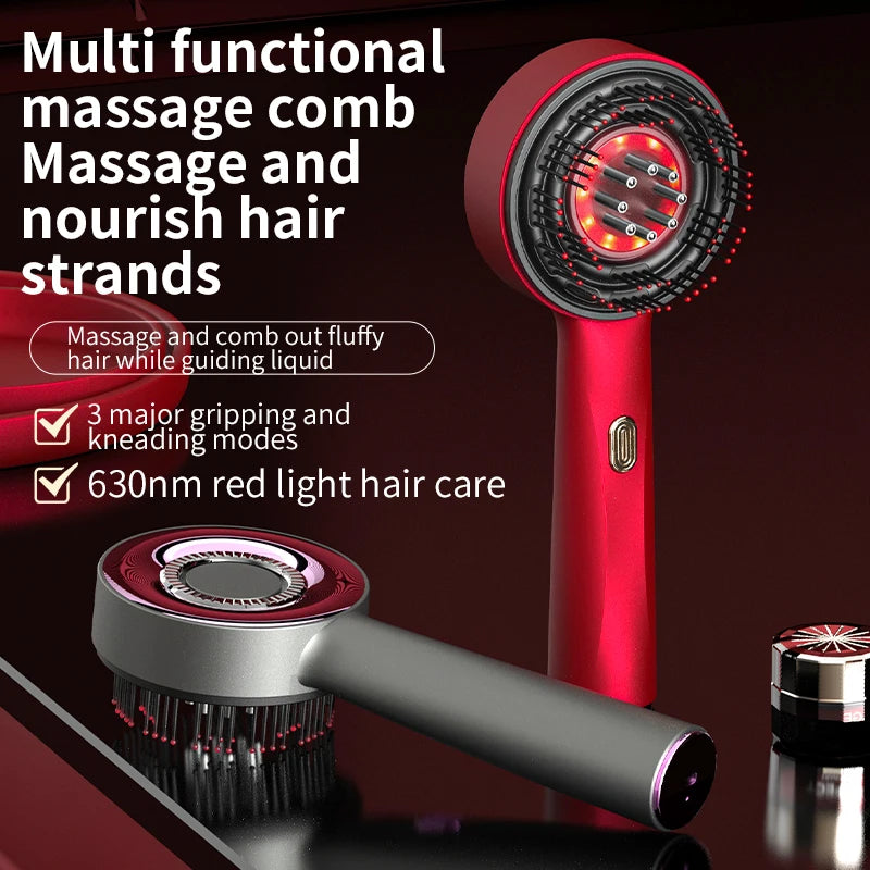 3 Modes Electric Multifunctional Infrared Therapy Comb Promote Hair Growth Massage of Hair Follicles Essence Oil Applicator