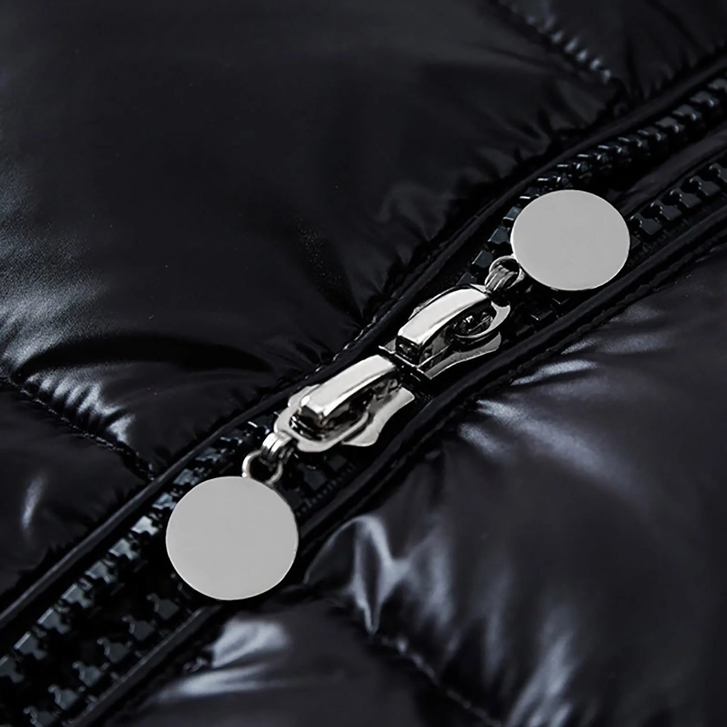 Men's Down Jacket Casual Black Glossy Couple Unisex Hooded Puffer Outwears Mens Lightweight Warm Thickened Bread Padded Coat