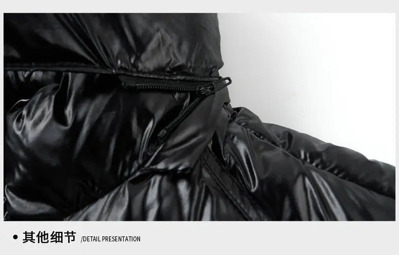 2025 Winter New High Quality Men's Bright Face Warm and Thick Windproof Down Cotton Coat Cotton Jacket Short Casual Comfortable