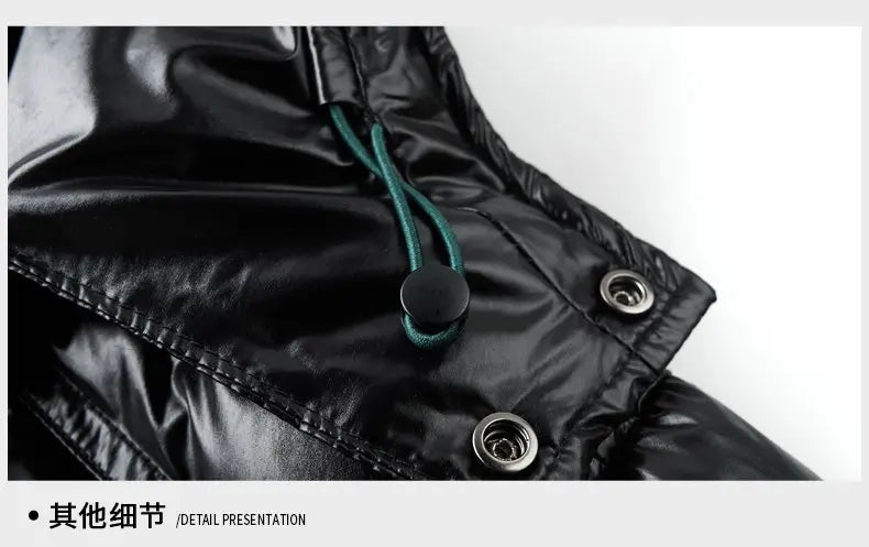 2025 Winter New High Quality Men's Bright Face Warm and Thick Windproof Down Cotton Coat Cotton Jacket Short Casual Comfortable