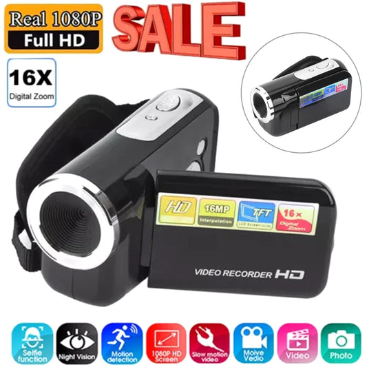 2.4 Inch HD Camera 1080P 16MP Digital Camera 2.4 Inch Rotatable Camcorder Video Recorder HD Video Camcorder