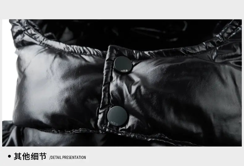 2025 Winter New High Quality Men's Bright Face Warm and Thick Windproof Down Cotton Coat Cotton Jacket Short Casual Comfortable