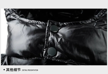 2025 Winter New High Quality Men's Bright Face Warm and Thick Windproof Down Cotton Coat Cotton Jacket Short Casual Comfortable