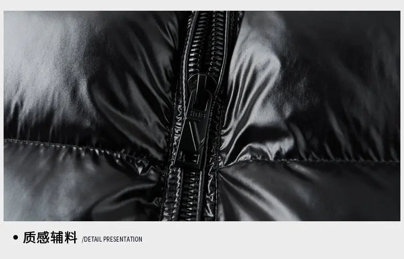 2025 Winter New High Quality Men's Bright Face Warm and Thick Windproof Down Cotton Coat Cotton Jacket Short Casual Comfortable