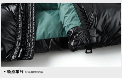 2025 Winter New High Quality Men's Bright Face Warm and Thick Windproof Down Cotton Coat Cotton Jacket Short Casual Comfortable