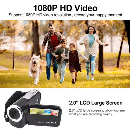 2.4 Inch HD Camera 1080P 16MP Digital Camera 2.4 Inch Rotatable Camcorder Video Recorder HD Video Camcorder