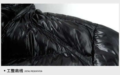 2025 Winter New High Quality Men's Bright Face Warm and Thick Windproof Down Cotton Coat Cotton Jacket Short Casual Comfortable