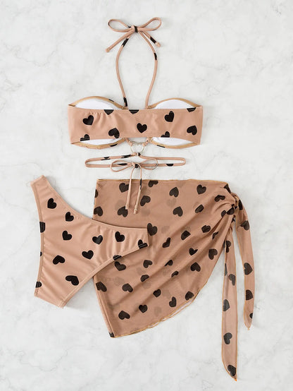 Brazilian Thong Bikini 2025 Women With Skirt Sexy Swimwear Female Padded Swimsuit Push Up Beachwear Bathing Suit Biquini Summer