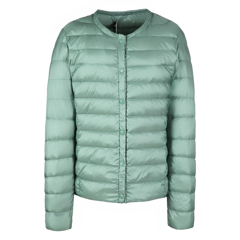 Down Jacket Women's Lightweight Collarless Fashionable All-match Short Coat