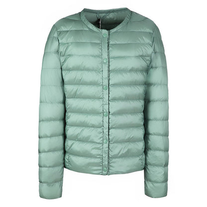 Down Jacket Women's Lightweight Collarless Fashionable All-match Short Coat