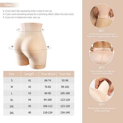 Women Padded Seamless Butt Hip Enhancer Shaper Buttocks Butt Pads High Waist Panties Push-up Body Shapewear Slimming Underwear
