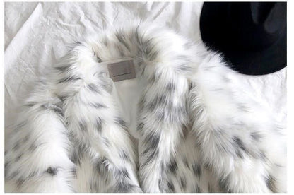 Women Winter New Faux Fox Fur Coats Ladies Casual Snow Warm Long Plush Outerw