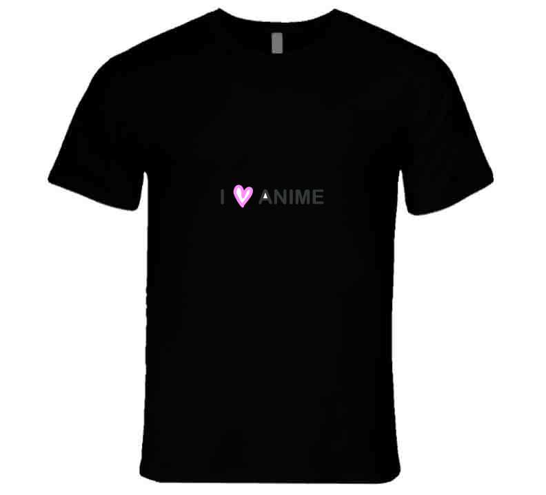 I Love Anime Hand Drawn Vector Heart Symbol With Words Lettering T Shirt