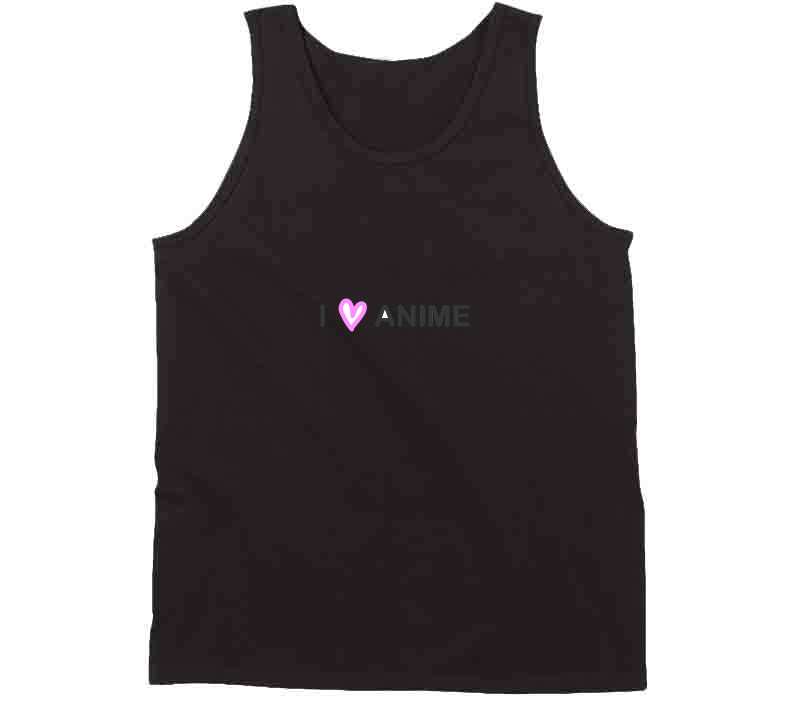 I Love Anime Hand Drawn Vector Heart Symbol With Words Lettering T Shirt